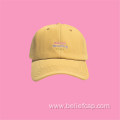 Unstructured 100% cotton fabric baseball hat